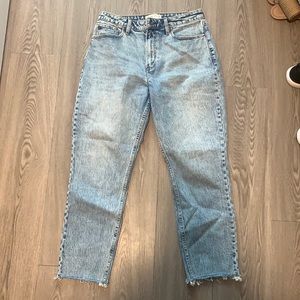 Abercrombie acid wash mom jeans